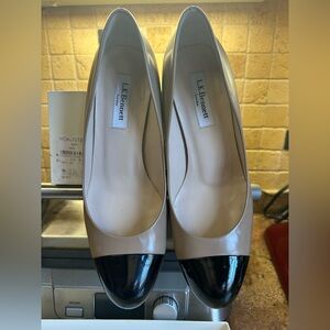 LK Bennett Black and Cream Heels